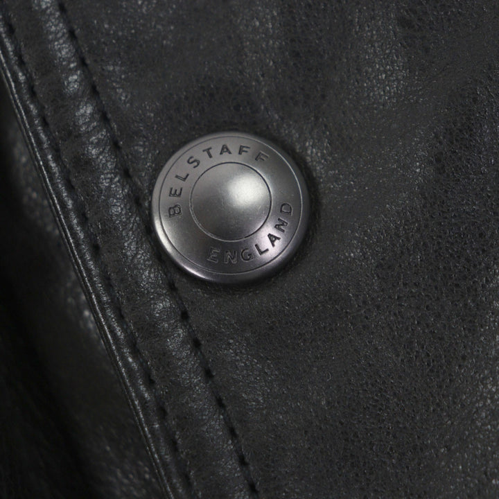 Great BELSTAFF Leather coat panther jacket black leather mens 46