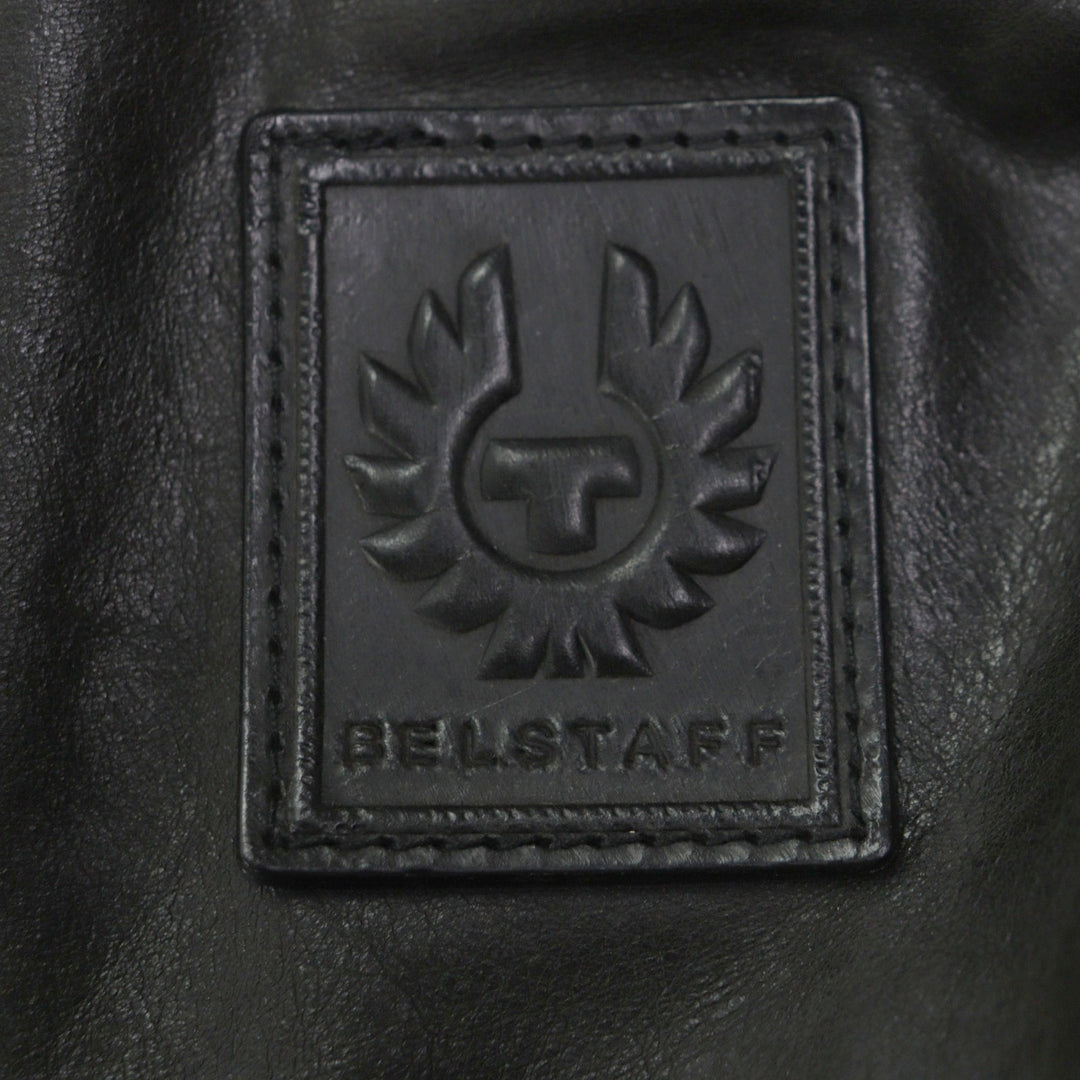 Great BELSTAFF Leather coat panther jacket black leather mens 46