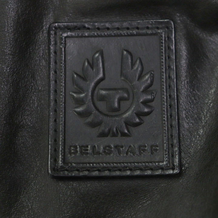 Great BELSTAFF Leather coat panther jacket black leather mens 46