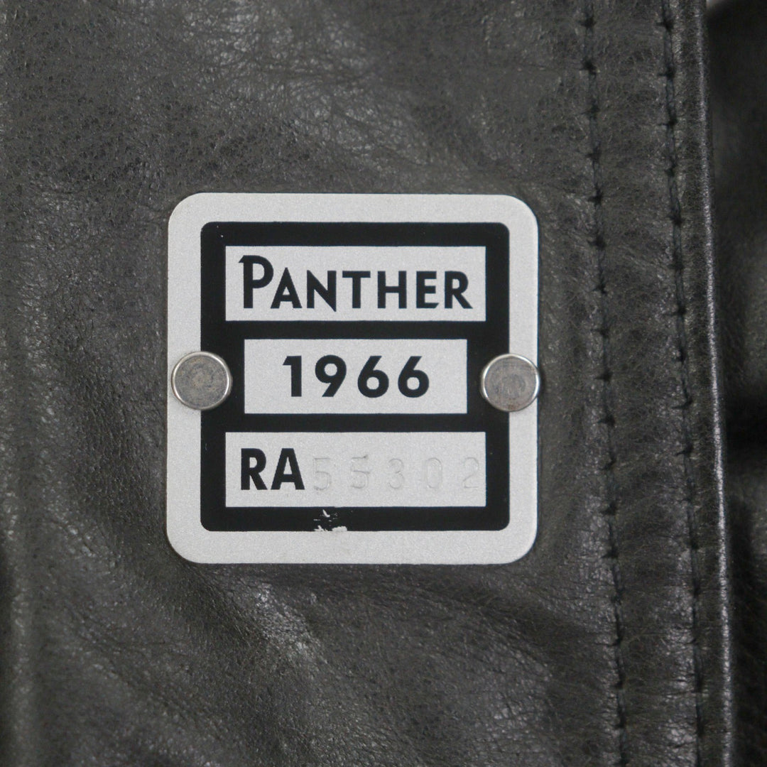 Great BELSTAFF Leather coat panther jacket black leather mens 46
