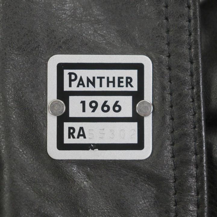 Great BELSTAFF Leather coat panther jacket black leather mens 46