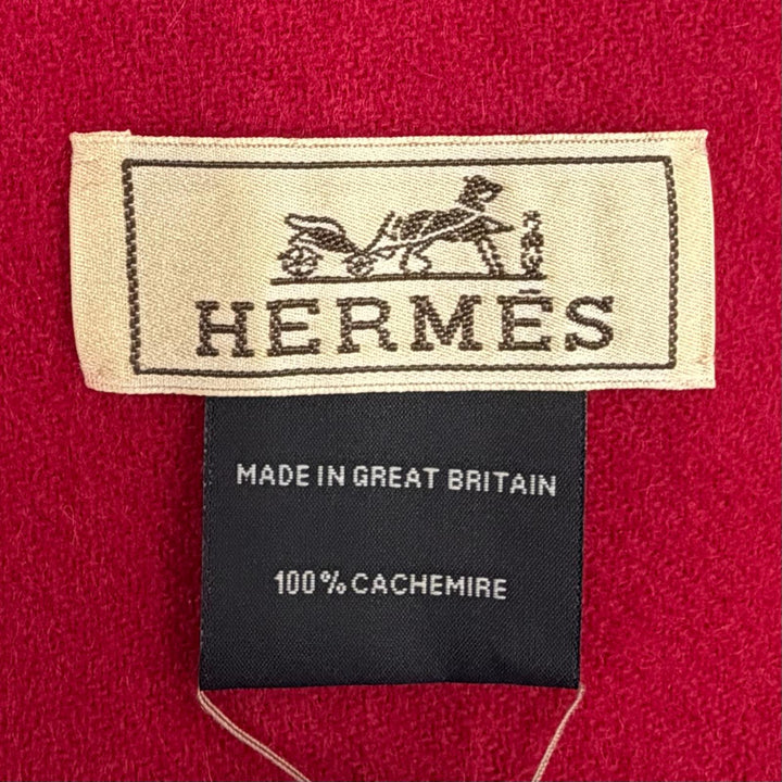 Pristine HERMES Scarf Red cashmere Women