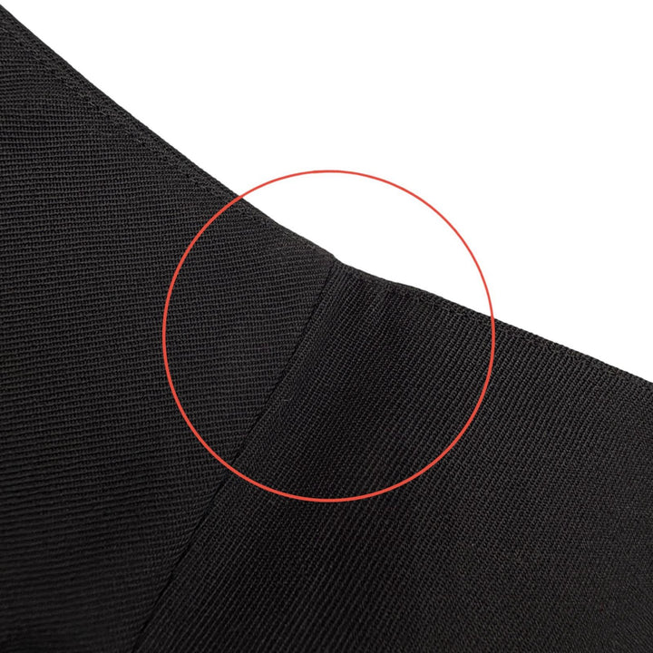 Excellent HERMES Tight Skirt Center zip black wool Women 34