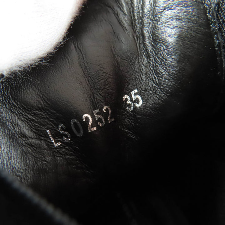 Great LOUIS VUITTON short boots Monogram leather black leather Women 35