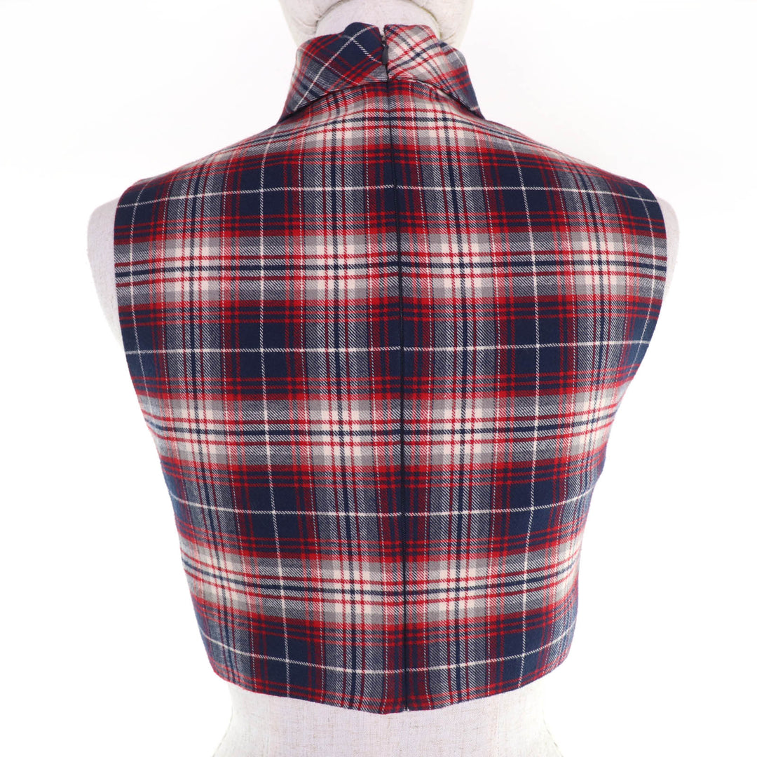 Pristine CELINE tops Flannel check cropped sleeveless top 34 2B543188O