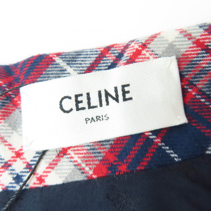 Pristine CELINE tops Flannel check cropped sleeveless top 34 2B543188O
