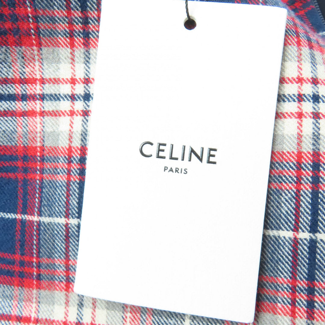 Pristine CELINE tops Flannel check cropped sleeveless top 34 2B543188O