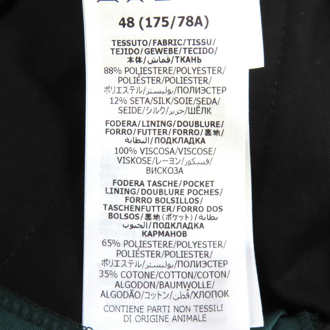 Pristine GUCCI Pants Center-creased slacks/trousers, unhemmed. green 48 649614