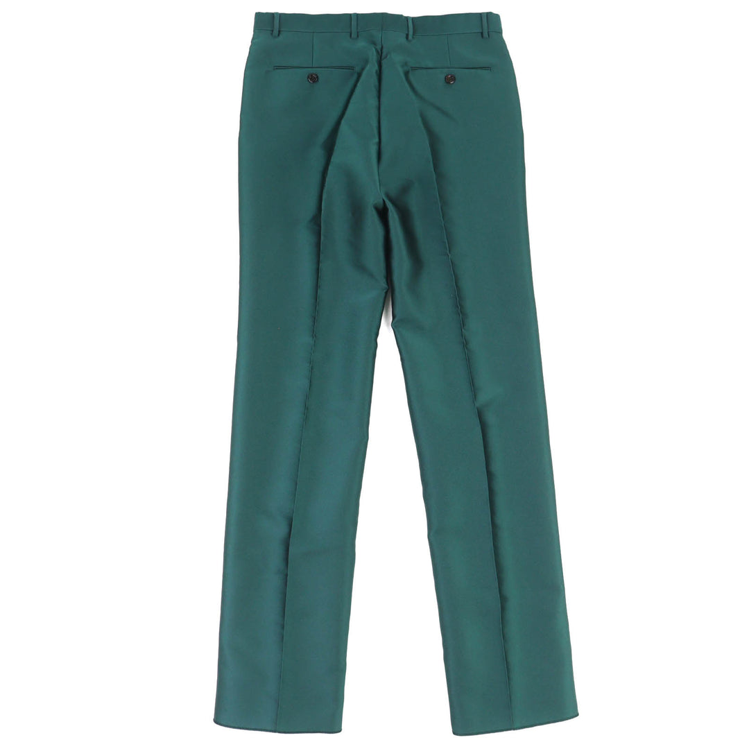 Pristine GUCCI Pants Center-creased slacks/trousers, unhemmed. green 48 649614