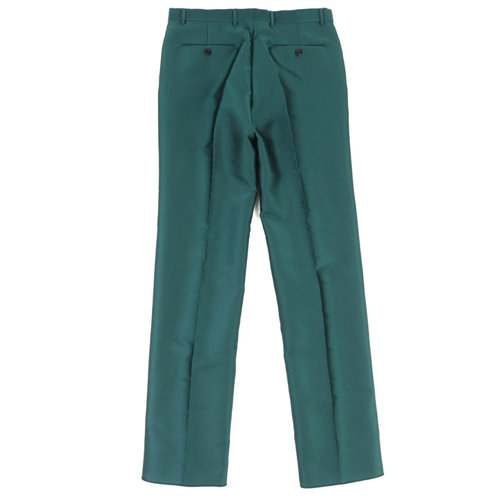 Pristine GUCCI Pants Center-creased slacks/trousers, unhemmed. green 48 649614