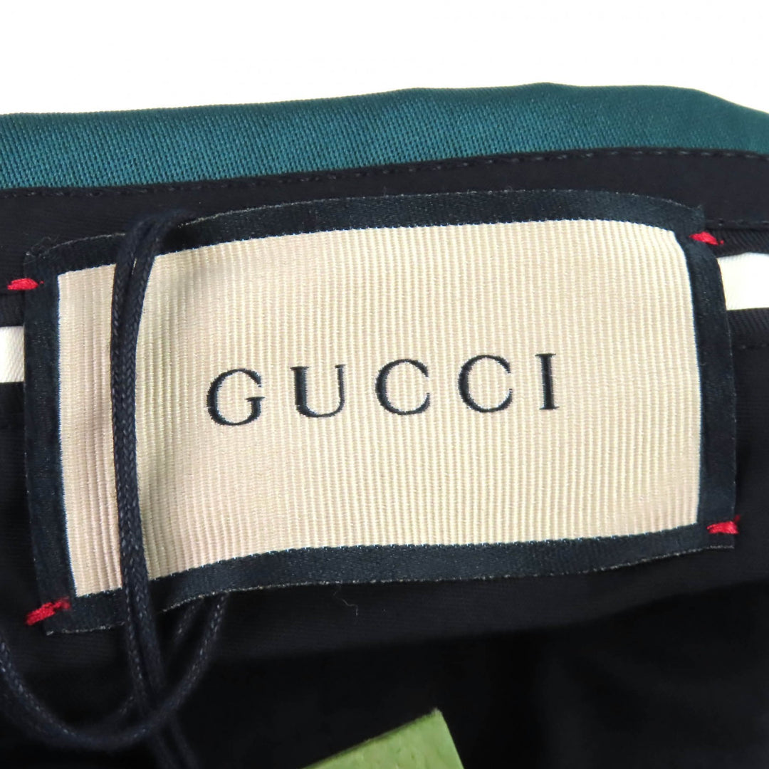 Pristine GUCCI Pants Center-creased slacks/trousers, unhemmed. green 48 649614