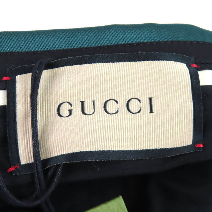 Pristine GUCCI Pants Center-creased slacks/trousers, unhemmed. green 48 649614