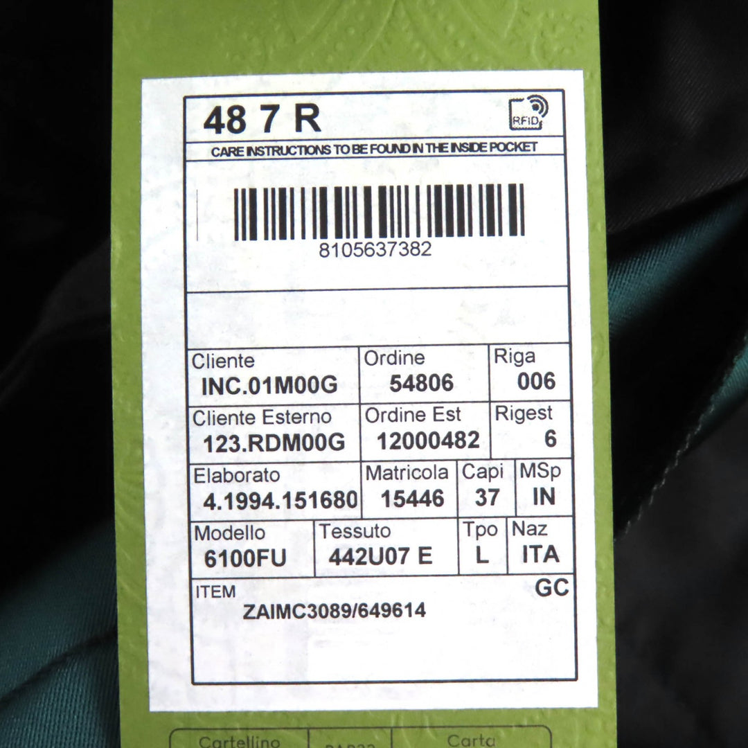 Pristine GUCCI Pants Center-creased slacks/trousers, unhemmed. green 48 649614