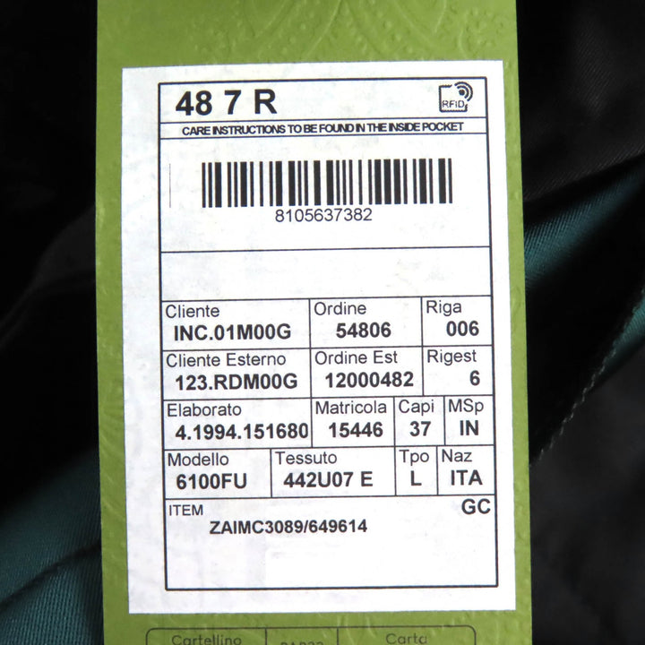 Pristine GUCCI Pants Center-creased slacks/trousers, unhemmed. green 48 649614