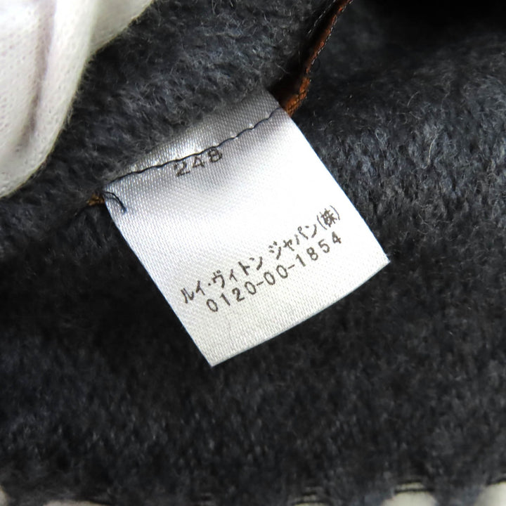 Excellent LOUIS VUITTON Scarf Escharp monogram gradient Noir cashmere M71607