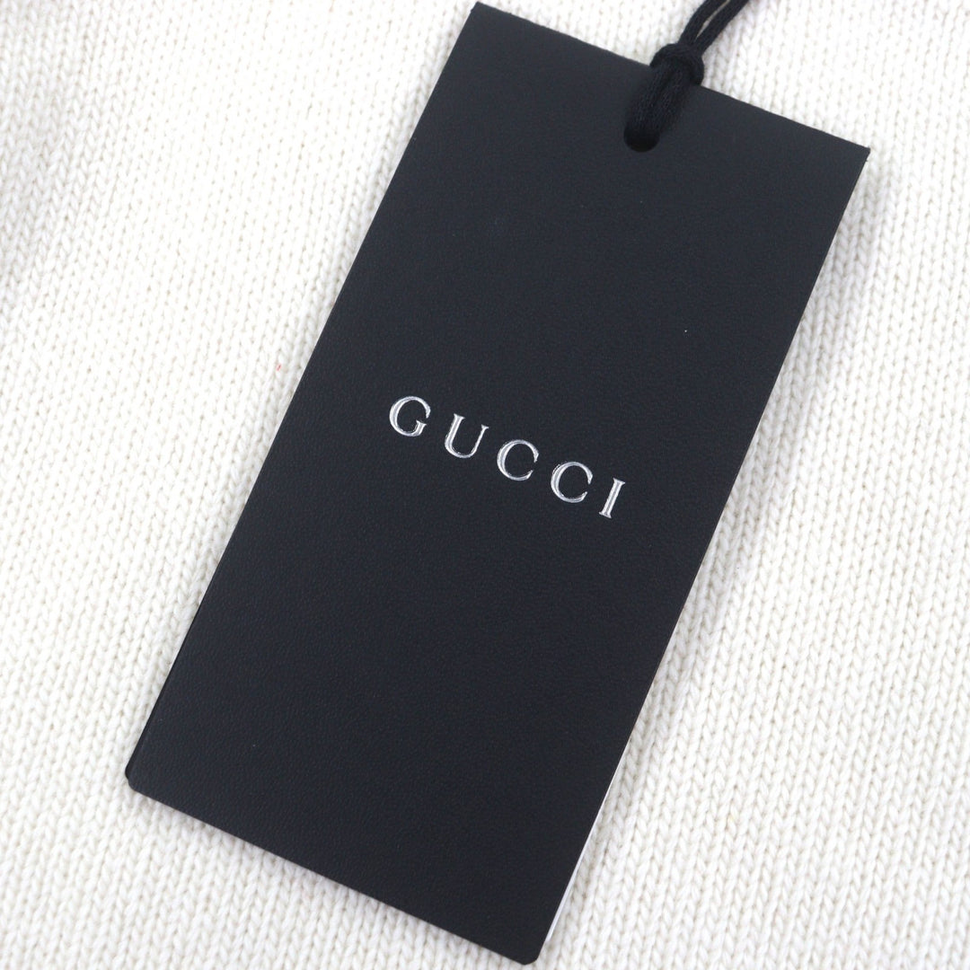 Excellent GUCCI sweater white wool mens S 864572
