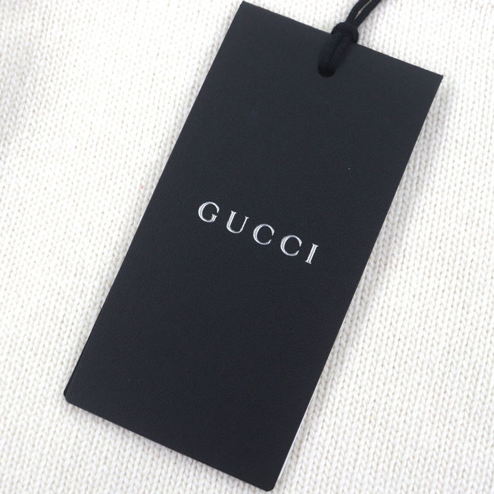 Excellent GUCCI sweater white wool mens S 864572