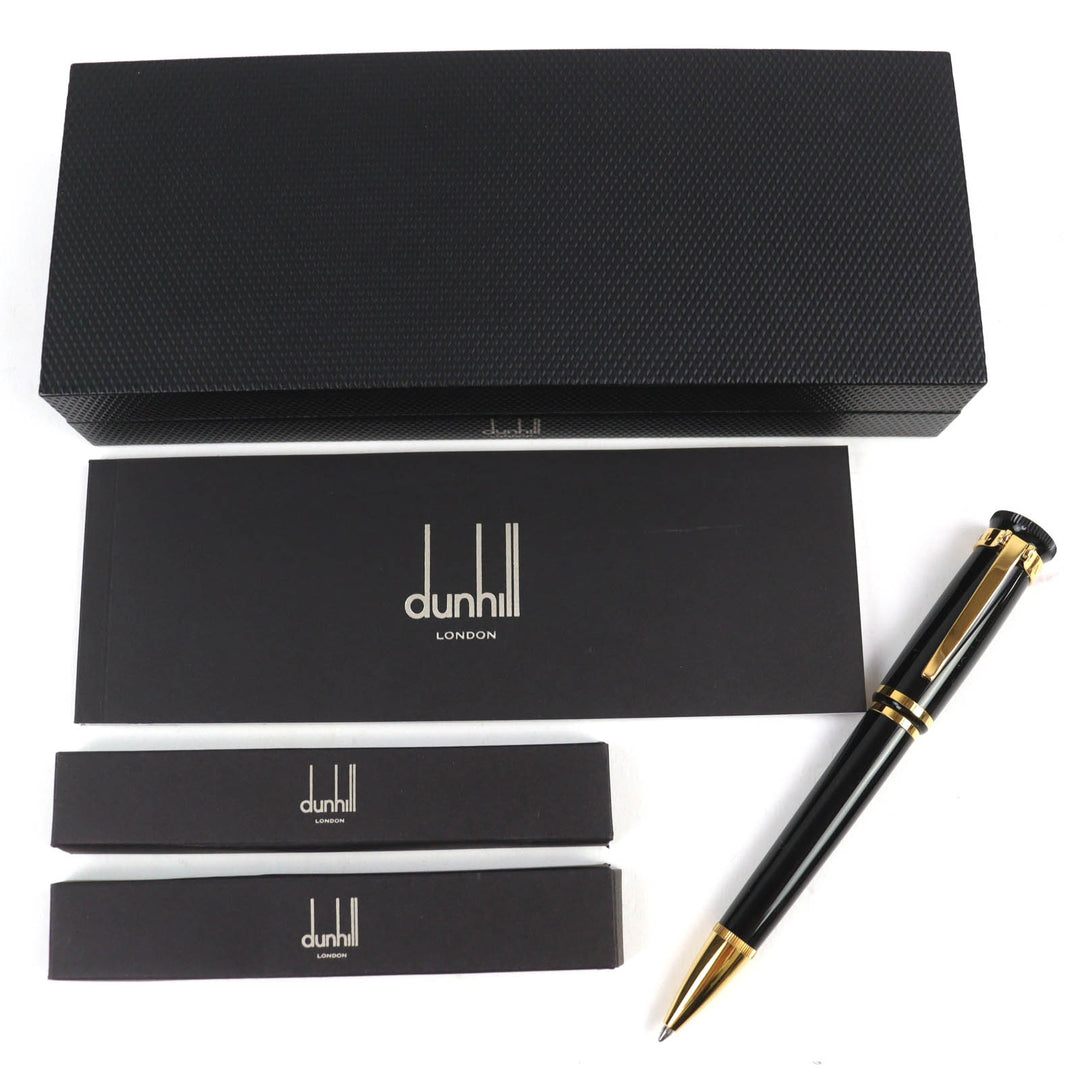 Excellent Dunhill Ballpoint pen Sentryman logo twist black mens