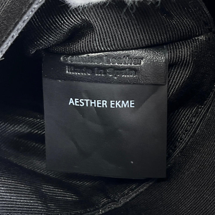 Excellent AESTHER EKME Shoulder Bag DEMI LUNE Asymmetrical Leather blue Women