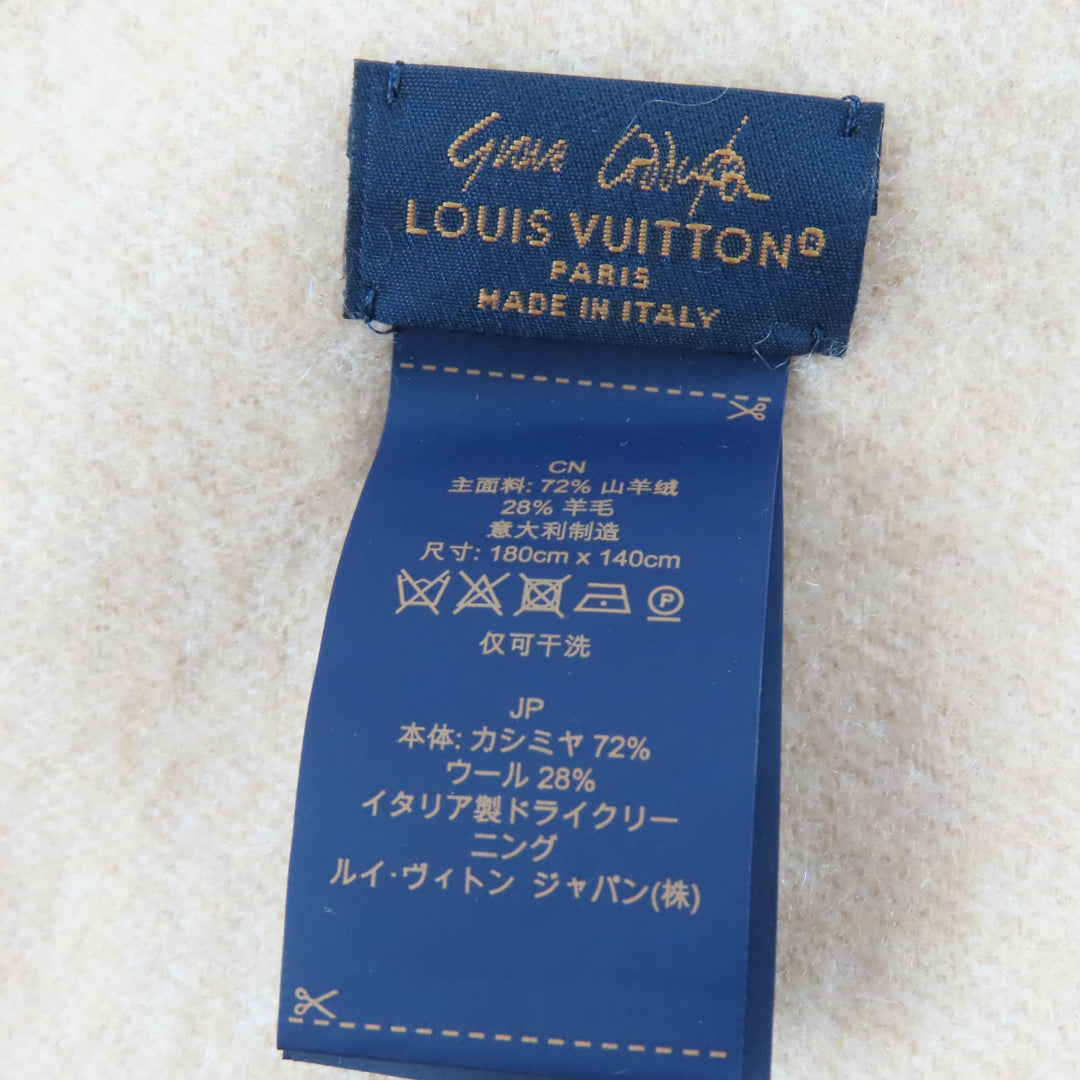 Excellent LOUIS VUITTON Blanket Trunk Travel With Monogram cashmere M96947