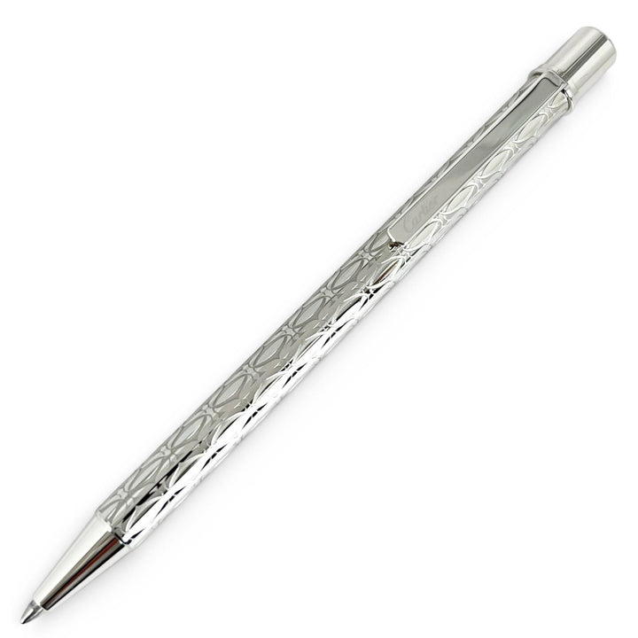 Excellent Cartier Ballpoint pen C de Cartier Double C Twist Type Silver mens