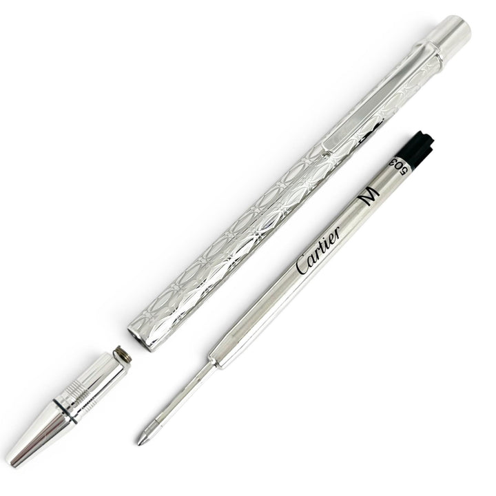 Excellent Cartier Ballpoint pen C de Cartier Double C Twist Type Silver mens