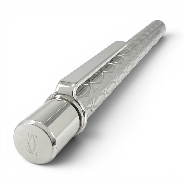 Excellent Cartier Ballpoint pen C de Cartier Double C Twist Type Silver mens