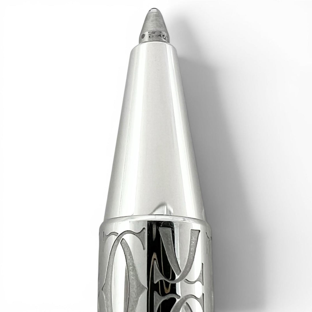 Excellent Cartier Ballpoint pen C de Cartier Double C Twist Type Silver mens