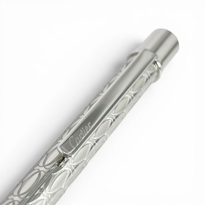 Excellent Cartier Ballpoint pen C de Cartier Double C Twist Type Silver mens