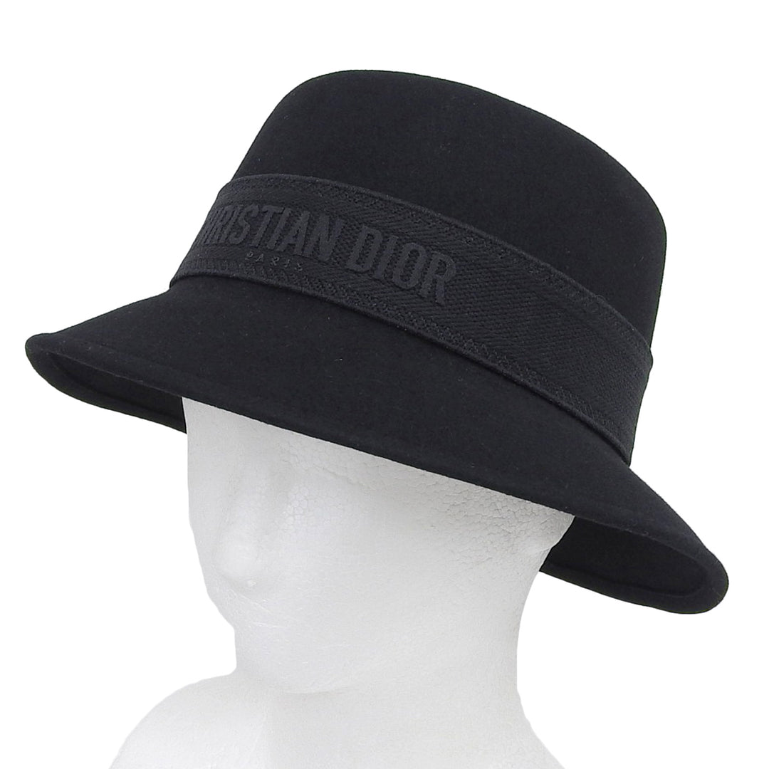 Excellent Christian Dior hat Logo Rabbit Felt Bucket Rabbit felt 56 15TCH923G893