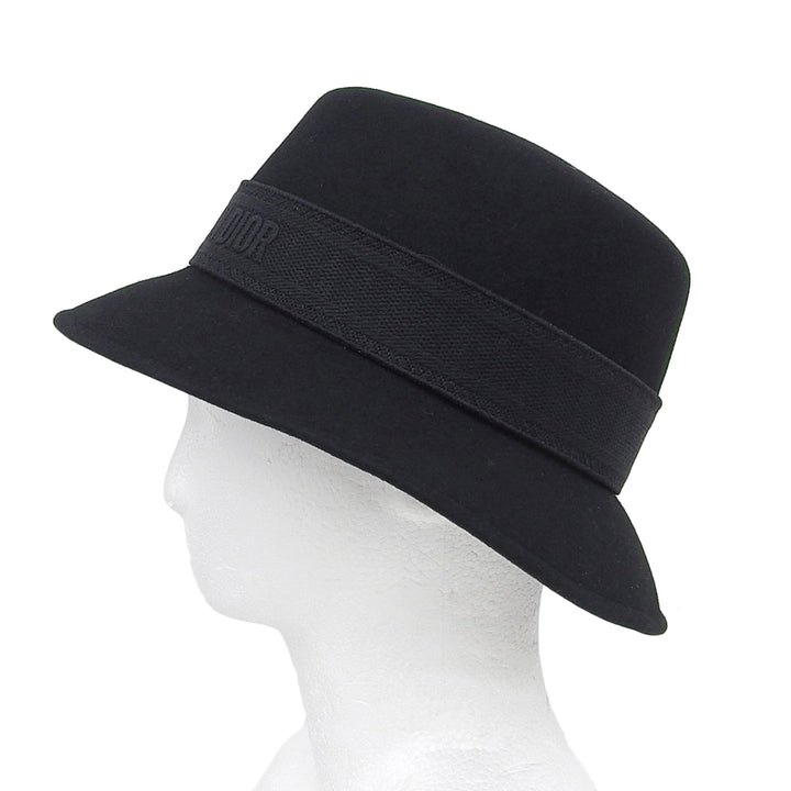 Excellent Christian Dior hat Logo Rabbit Felt Bucket Rabbit felt 56 15TCH923G893