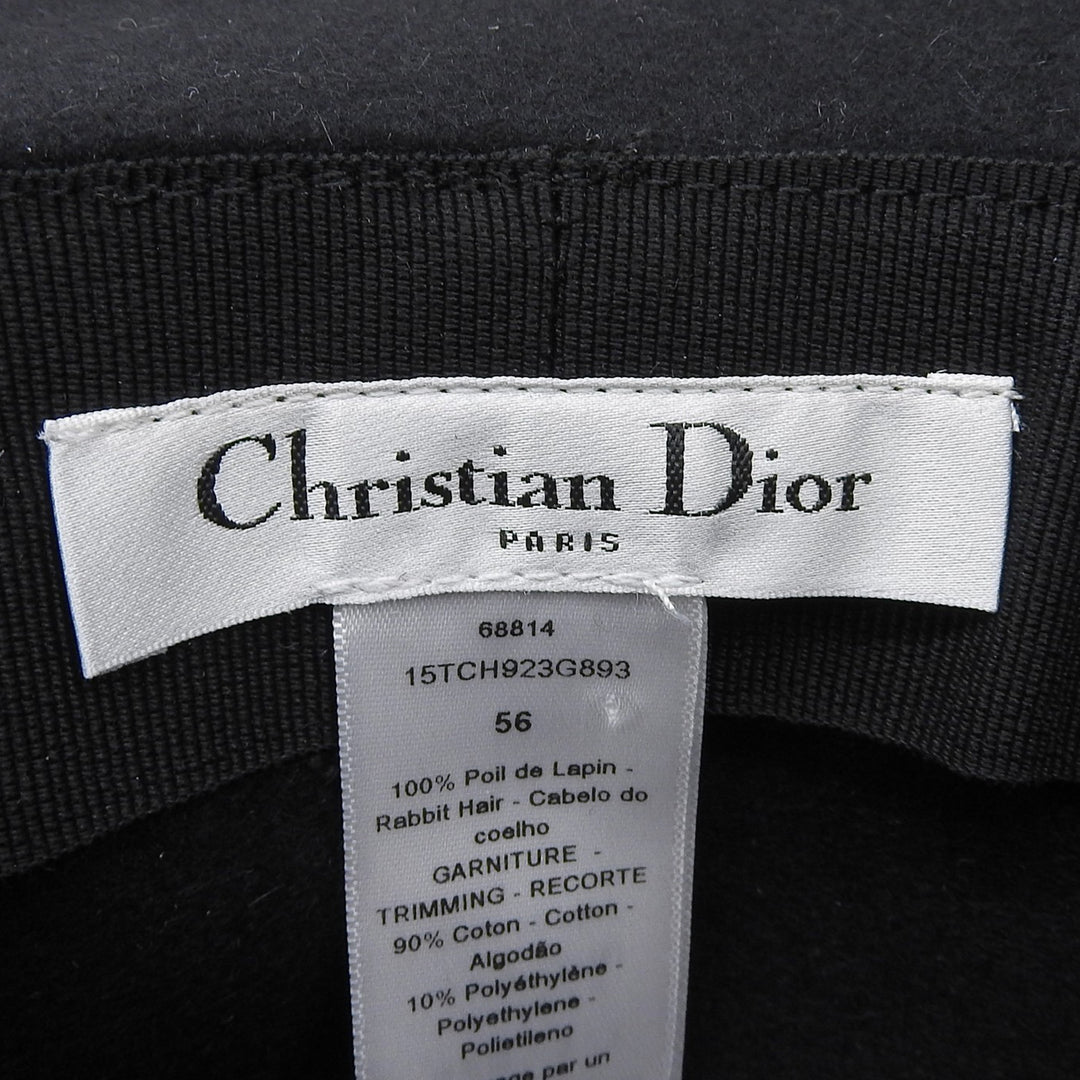 Excellent Christian Dior hat Logo Rabbit Felt Bucket Rabbit felt 56 15TCH923G893