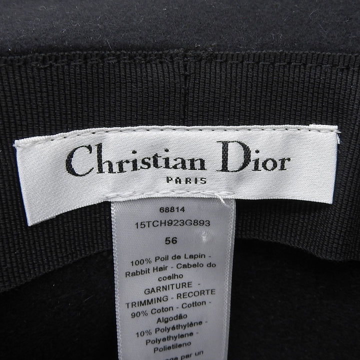 Excellent Christian Dior hat Logo Rabbit Felt Bucket Rabbit felt 56 15TCH923G893
