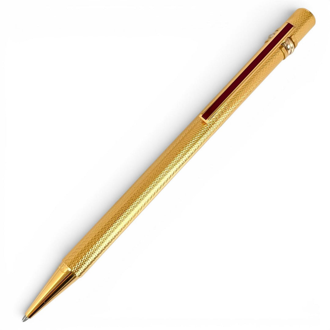 Excellent Cartier Ballpoint pen Trinity Twist Type gold mens