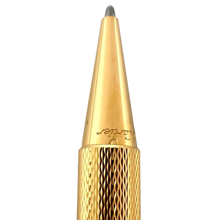 Excellent Cartier Ballpoint pen Trinity Twist Type gold mens
