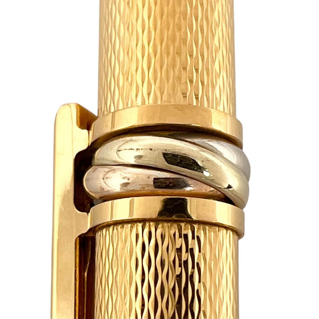 Excellent Cartier Ballpoint pen Trinity Twist Type gold mens