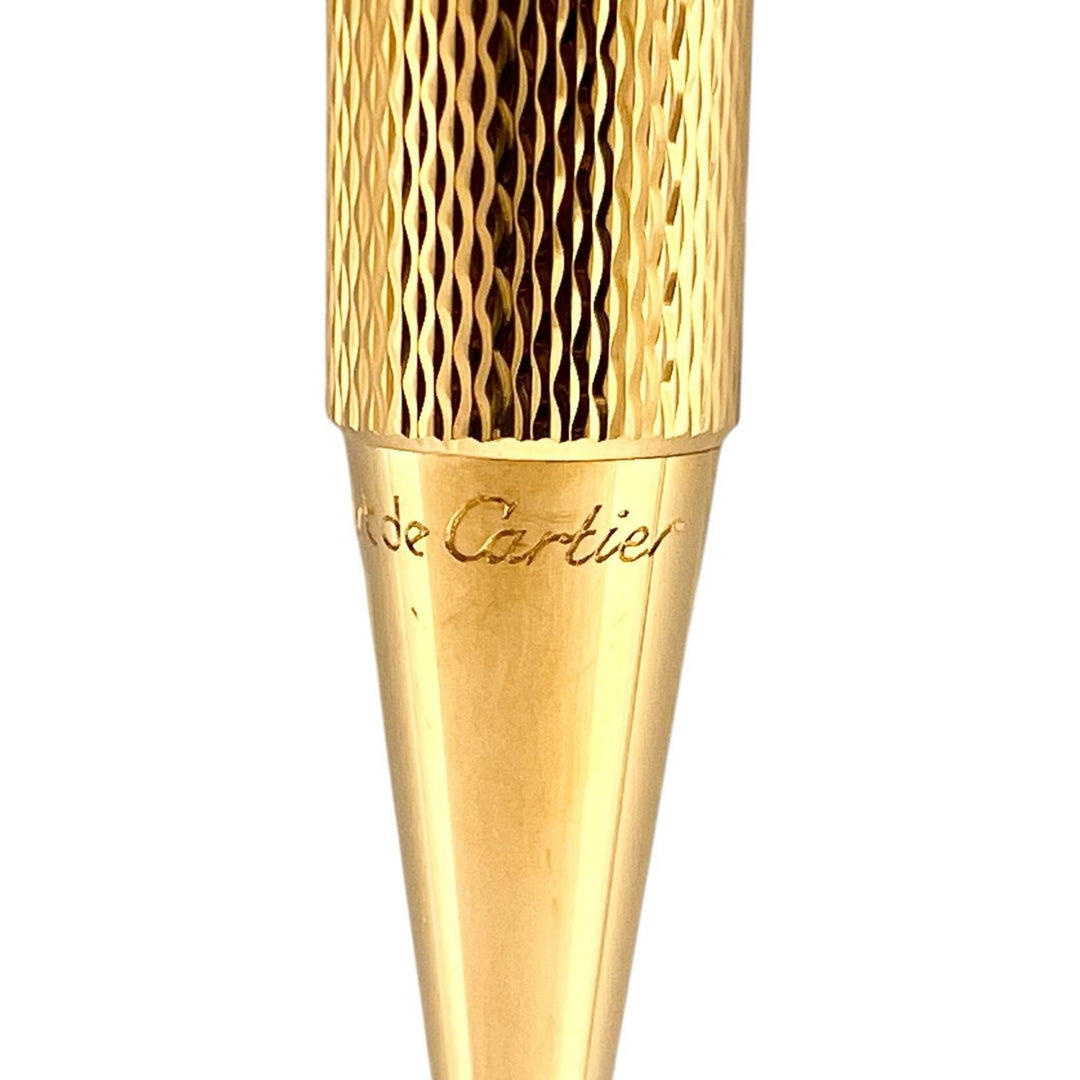 Excellent Cartier Ballpoint pen Trinity Twist Type gold mens