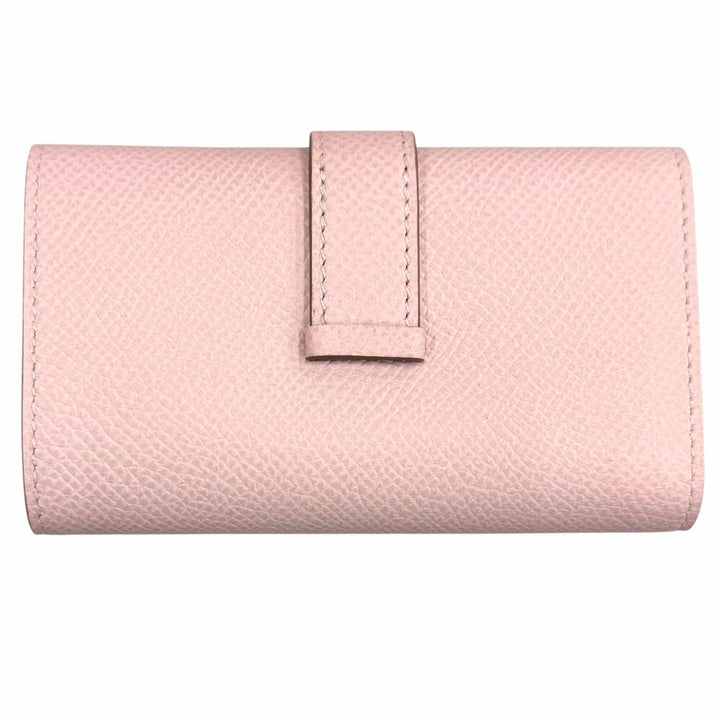 Pristine HERMES Key holder Bean 4 hooks mauve pail Epsom Leather Women