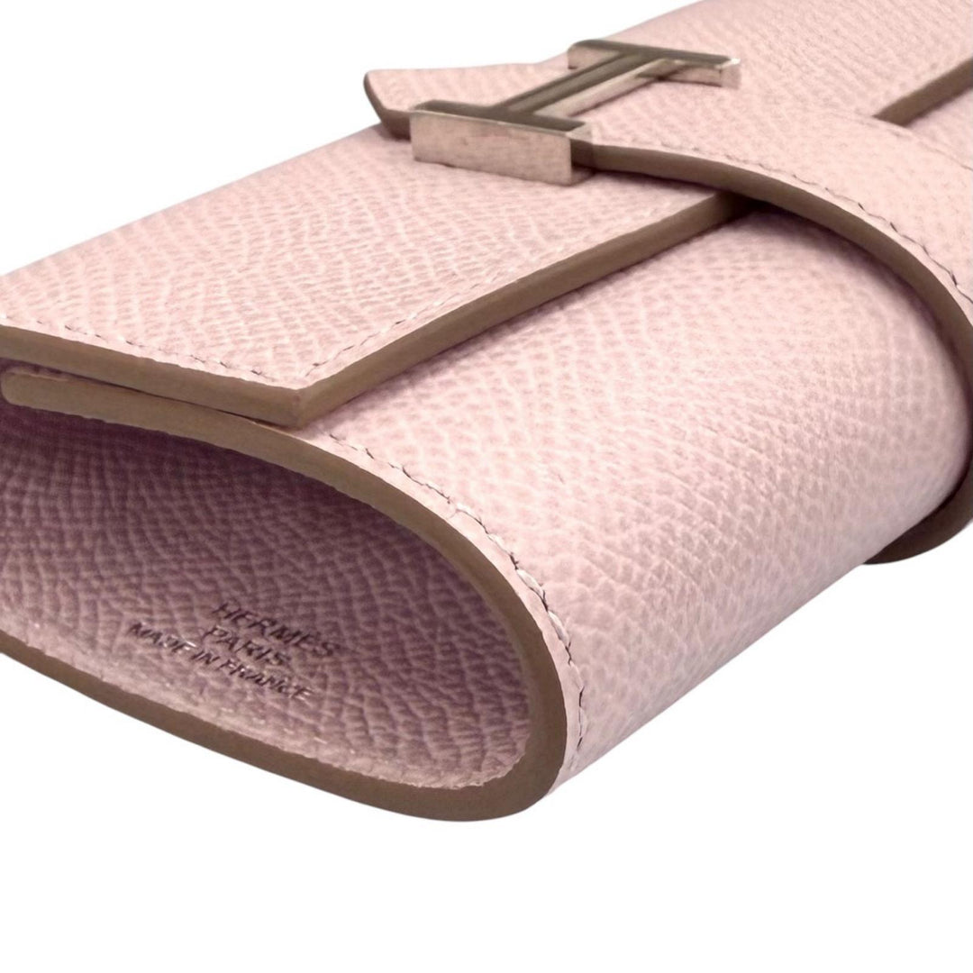 Pristine HERMES Key holder Bean 4 hooks mauve pail Epsom Leather Women