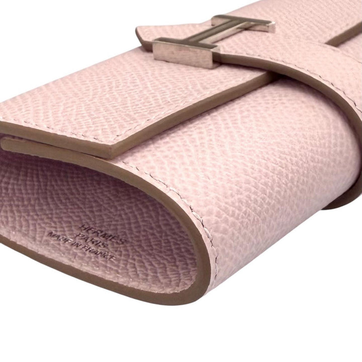 Pristine HERMES Key holder Bean 4 hooks mauve pail Epsom Leather Women