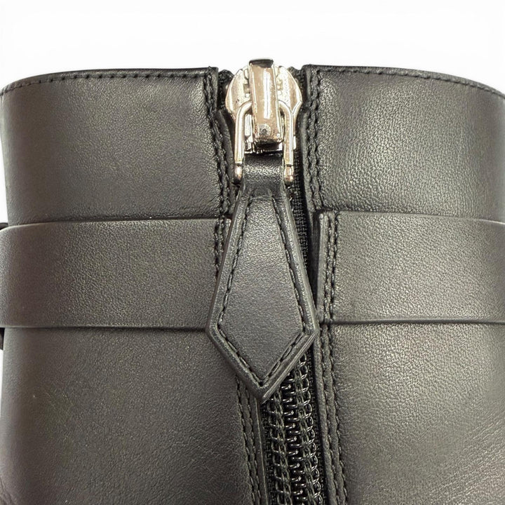 Excellent HERMES short boots Saint Germain black leather Women 35.5 182102Z