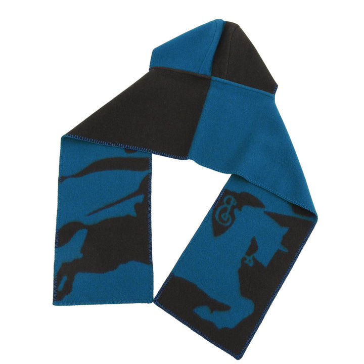 Pristine BURBERRY Scarf EKD Print Wool Hood Hooded Scarf wool 8090770