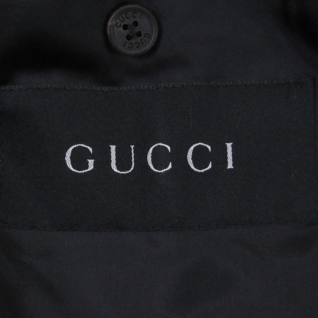 Excellent GUCCI Chester coat Tom Ford Charcoal gray wool mens 46