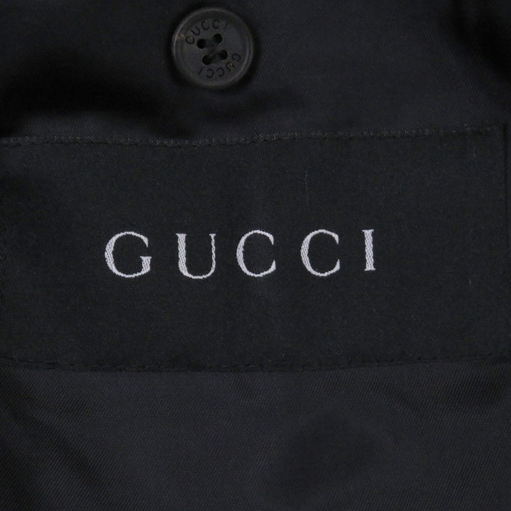 Excellent GUCCI Chester coat Tom Ford Charcoal gray wool mens 46