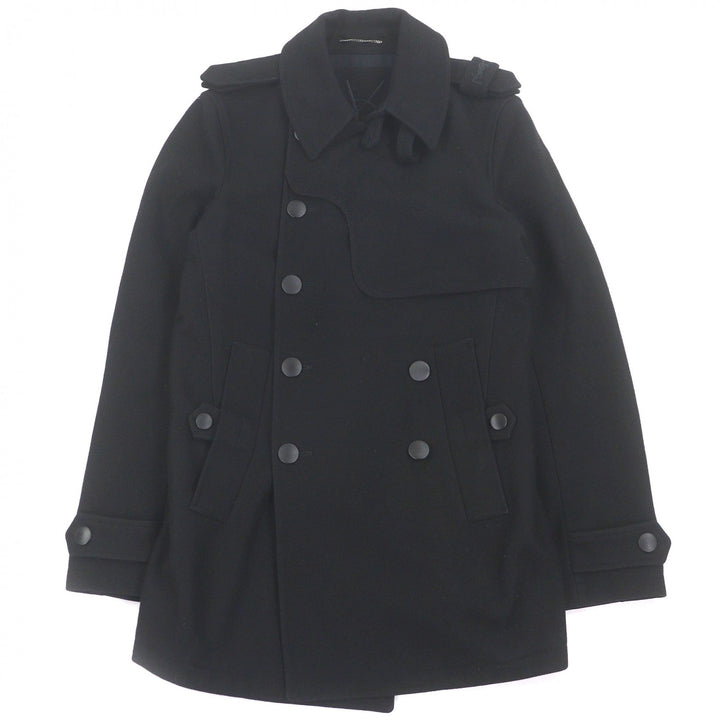 Great YVES SAINT LAURENT coat Cassandra logo double-breasted jacket