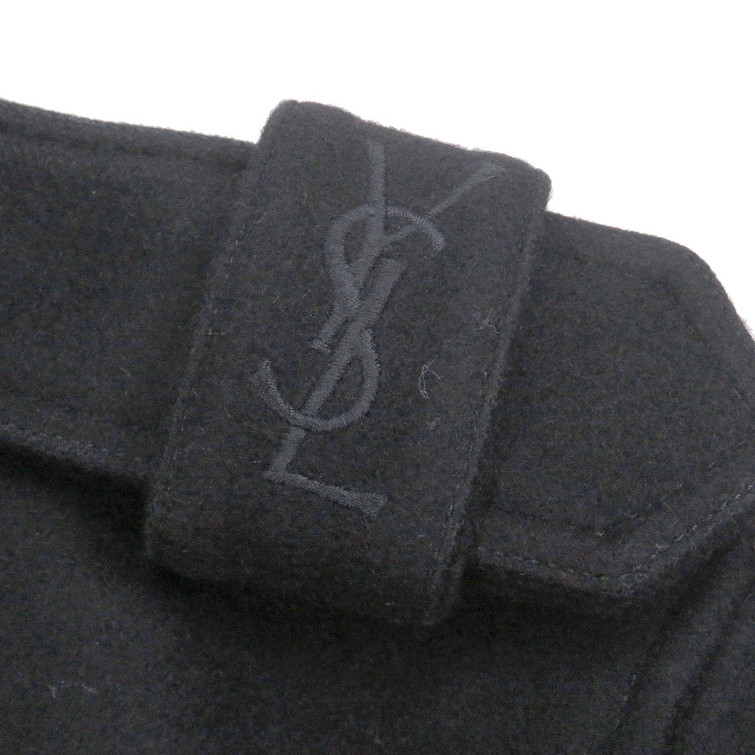Great YVES SAINT LAURENT coat Cassandra logo double-breasted jacket