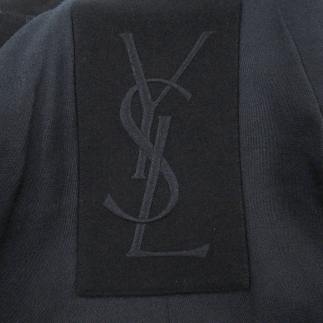 Great YVES SAINT LAURENT coat Cassandra logo double-breasted jacket