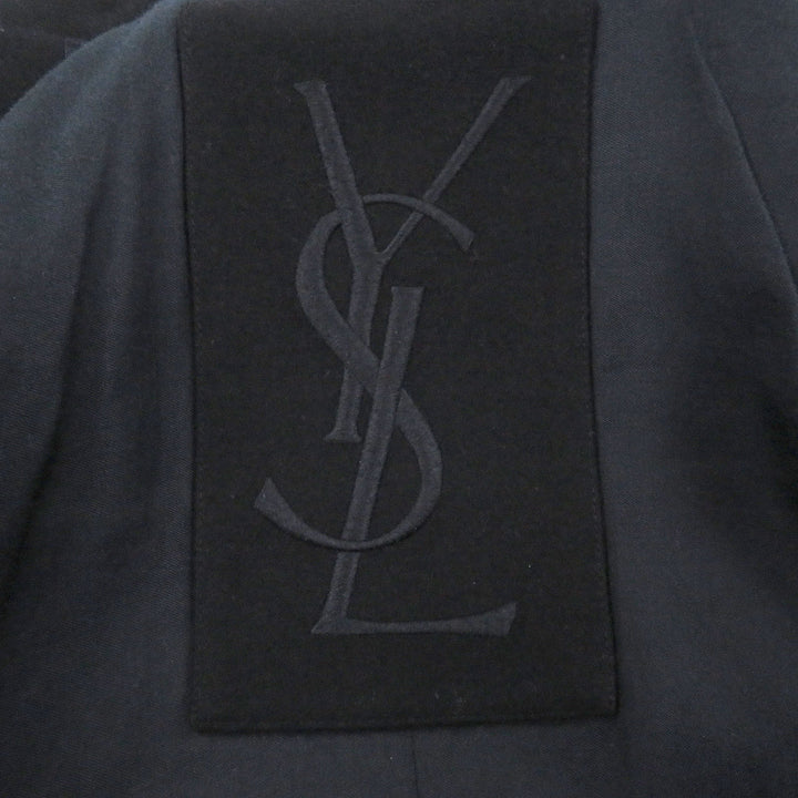 Great YVES SAINT LAURENT coat Cassandra logo double-breasted jacket