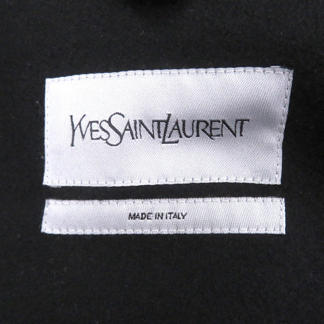 Great YVES SAINT LAURENT coat Cassandra logo double-breasted jacket