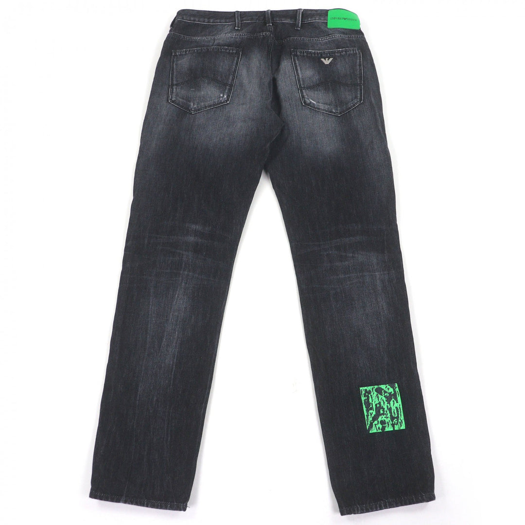 Excellent EMPORIO ARMANI Denim pants Black tag black cotton